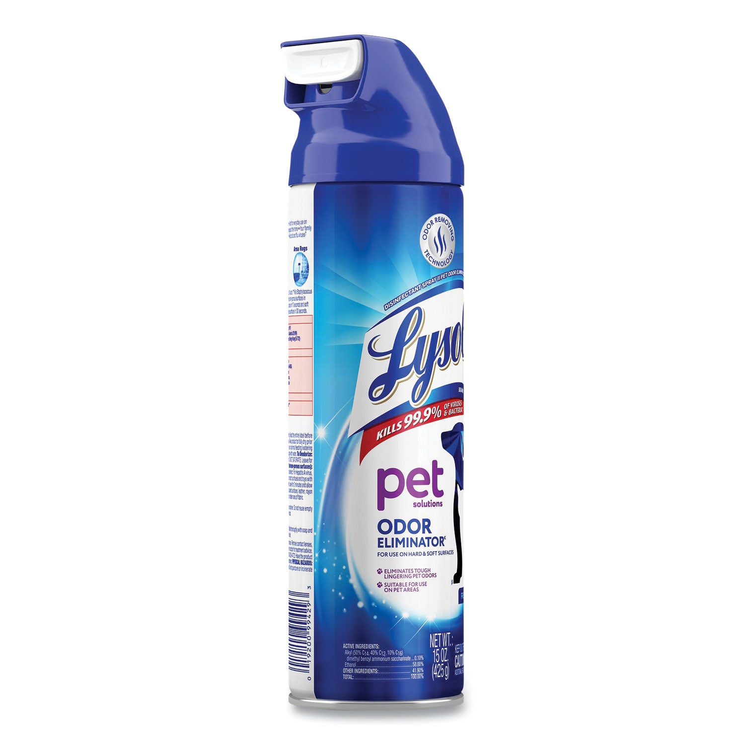 Disinfectant Spray II Pet Odor Eliminator, Fresh, 15 oz Aerosol Spray, 12/Carton
