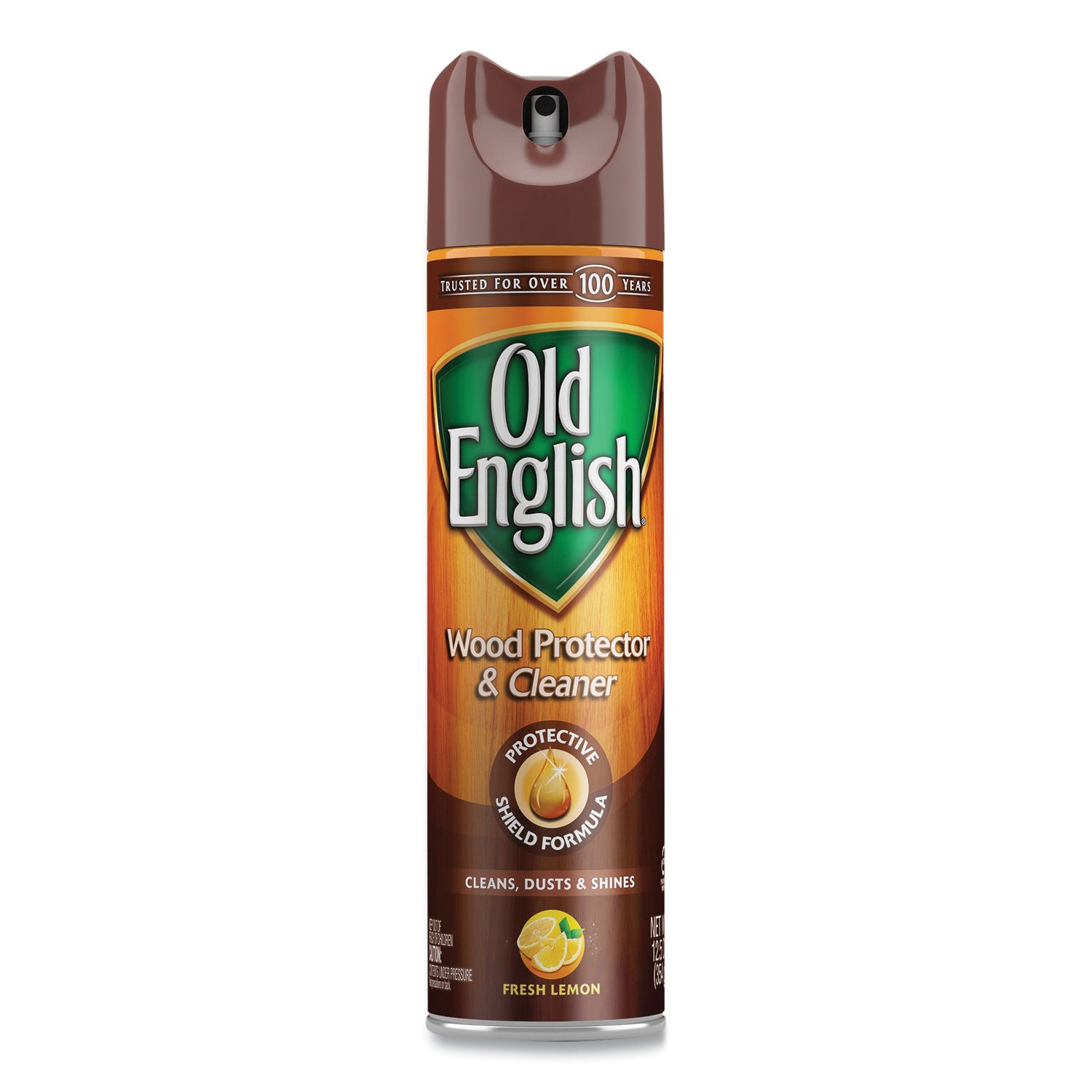 Old English Furniture Polish, Aerosol, Lemon Scent, 12.5 oz, Brown, 12/Carton