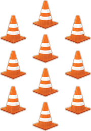 Under Construction Cones Accents