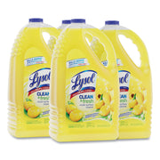 Lysol Clean/Fresh Lemon Cleaner - For Multi Surface - 144 fl oz (4.5 quart) - Clean & Fresh Lemon Scent - Recommended For: Stain Remover - Long Lasting, Disinfectant - Yellow - 1 Each