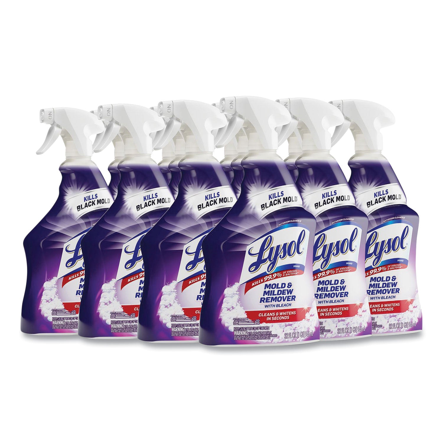 Lysol Mold/Mildew Remover - For Tile, Ceramic, Tub, Hard Surface, Nonporous Surface, Vinyl Curtains, Grout - 32 fl oz (1 quart) - Recommended For: Stain Remover, Soap Scum Remover - Disinfectant, Non-abrasive - White - 1 Each