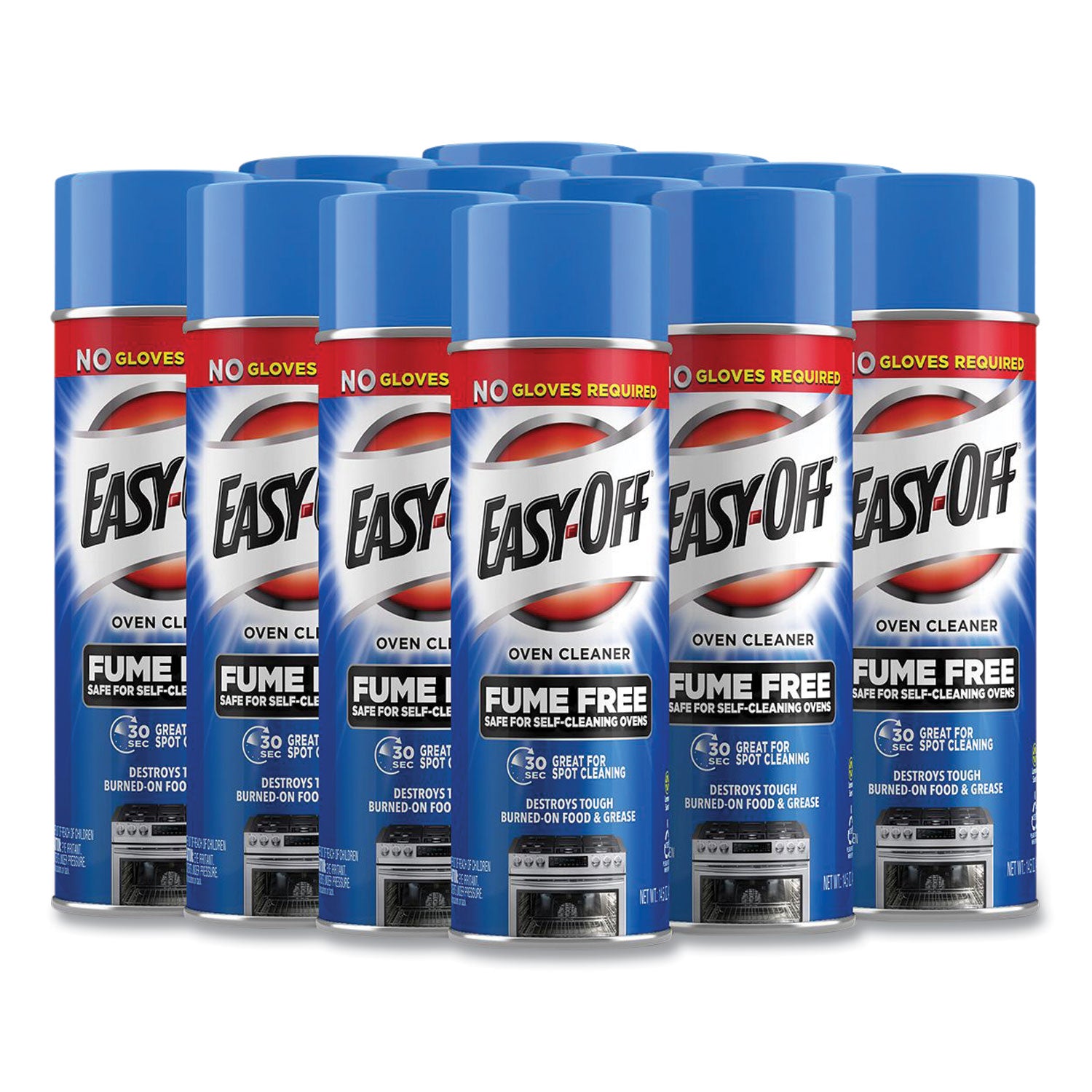 Fume-Free Oven Cleaner, Lemon Scent 14.5 Oz Aerosol Spray, 12/carton