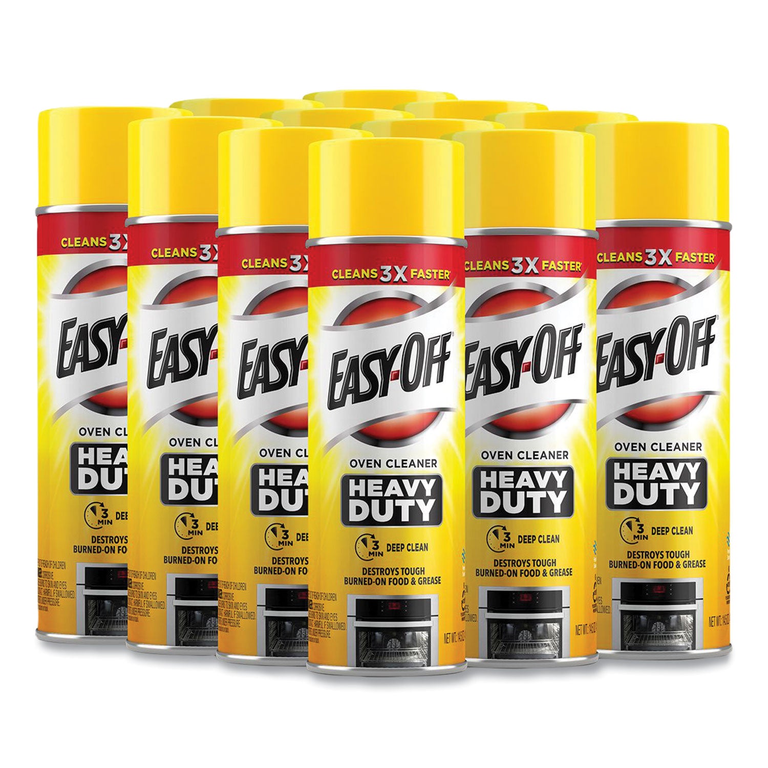 Easy-Off Heavy Duty Oven Cleaner - Ready-To-Use - 14.5 fl oz (0.5 quart) - Floral, Fresh Scent - Heavy Duty, Bleach-free - White - 12 / Carton