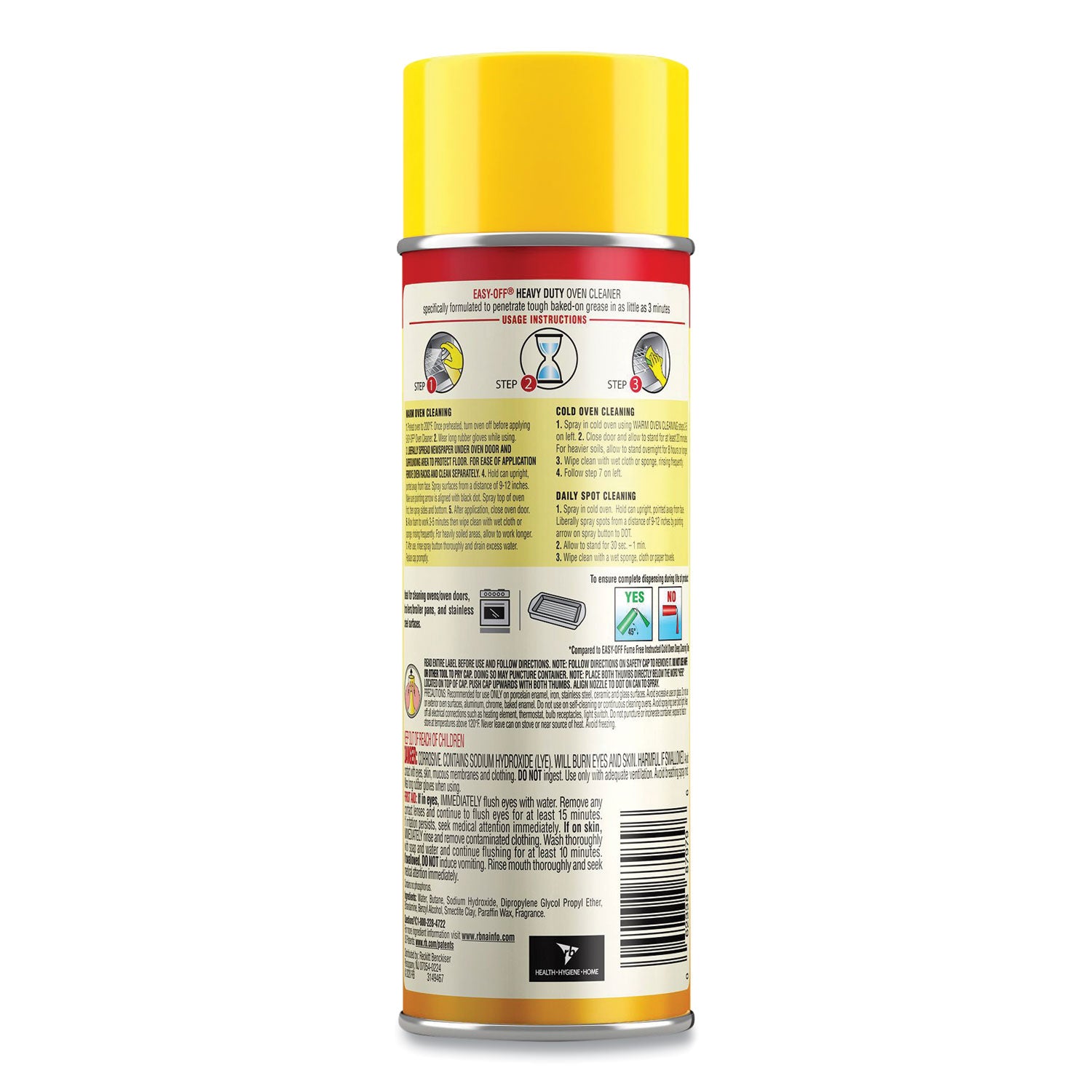 Heavy Duty Oven Cleaner, Fresh Scent, Foam, 14.5 Oz Aerosol Spray, 12/carton