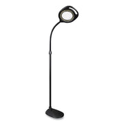 2-In-1 LED Magnifier Floor And Table Light, 39.5" High, Black