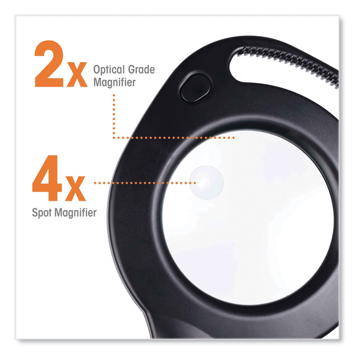 2-In-1 LED Magnifier Floor And Table Light, 39.5" High, Black