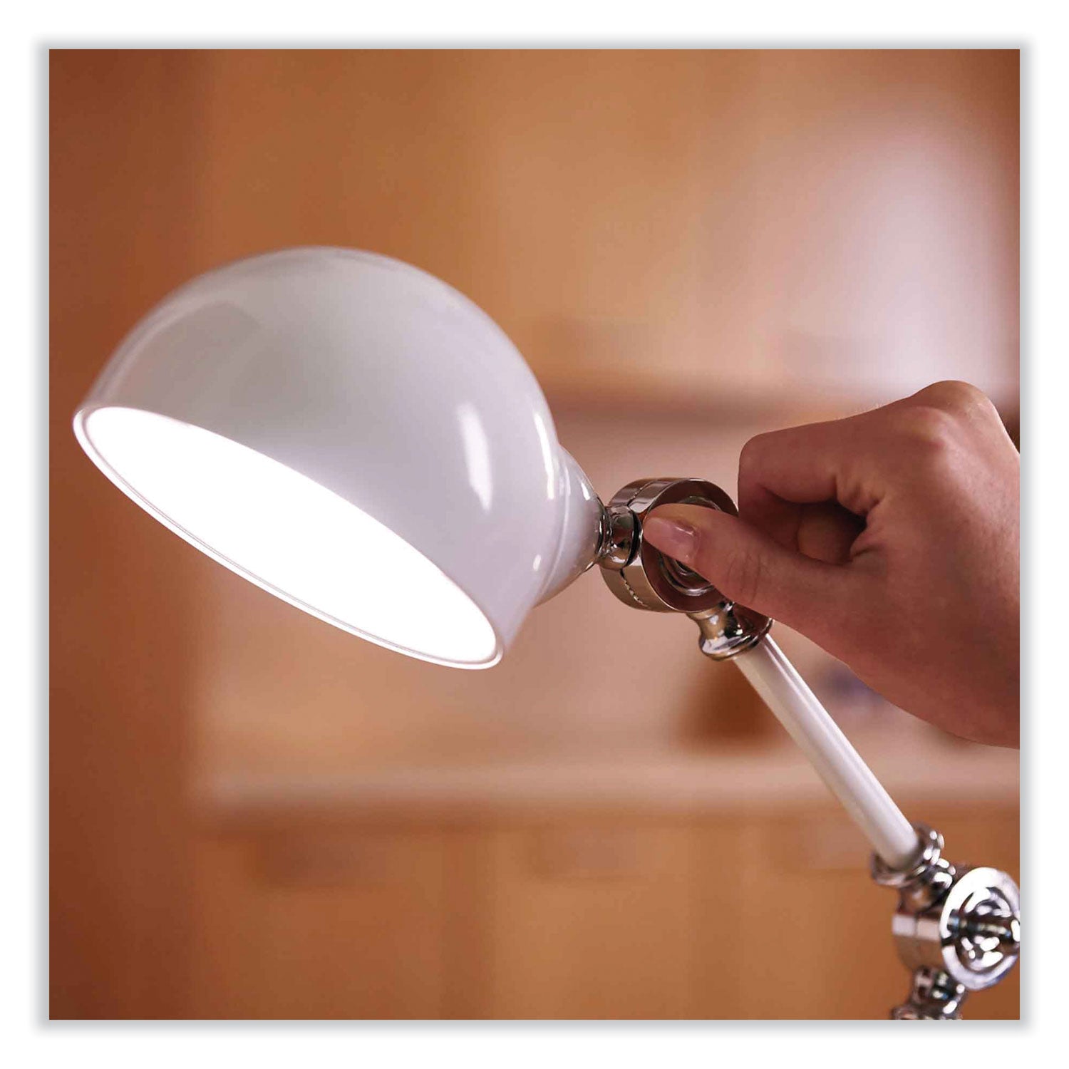 15.5" Height x 6" Width - LED Bulb - USB Charging, Adjustable Brightness, Touch-activated, Adjustable Height, Adjustable Knob, ClearSun LED, Energy Saving - 400 lm Lumens - Metal - Desk Mountable - White - for Tablet, Phone, Smartphone, Desk