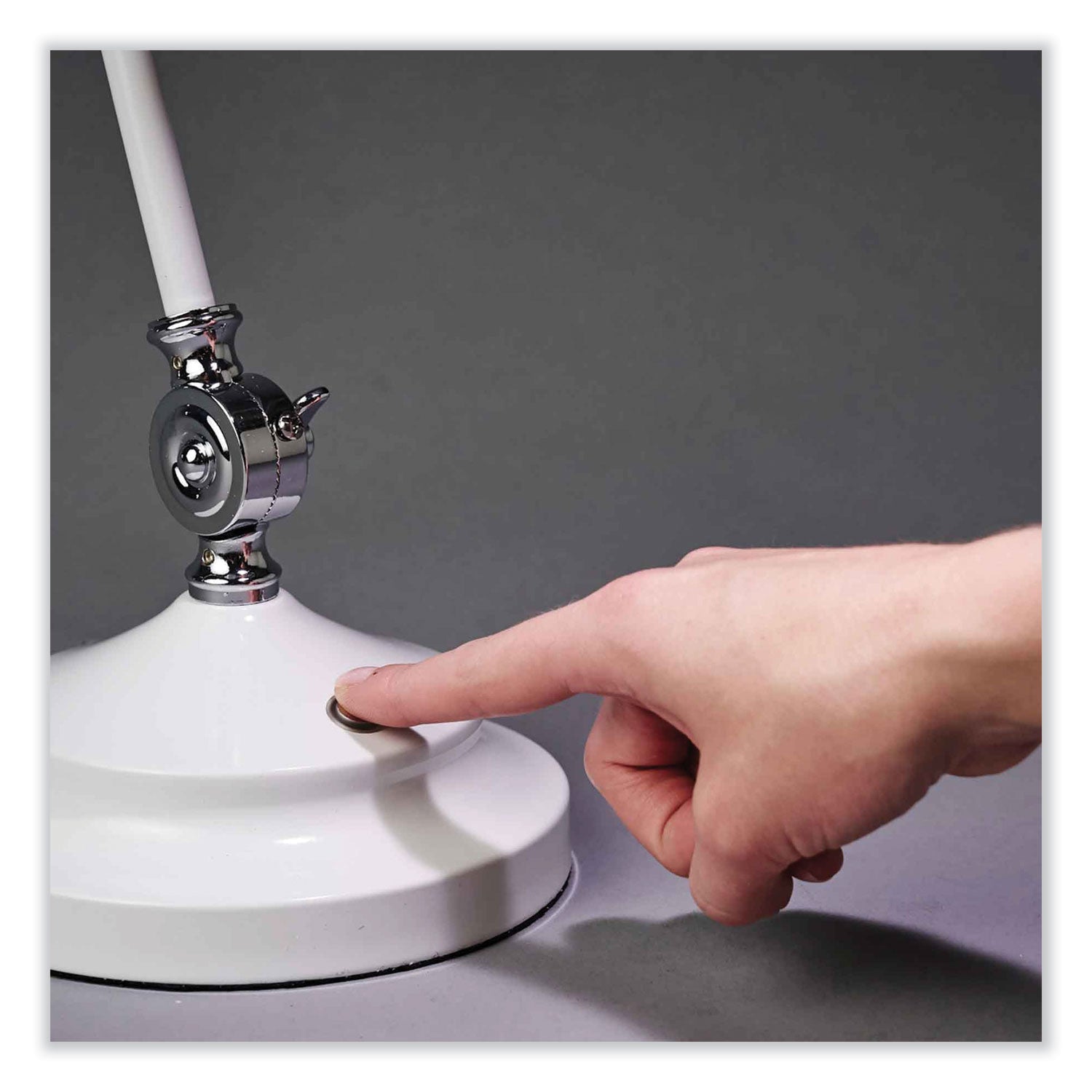 15.5" Height x 6" Width - LED Bulb - USB Charging, Adjustable Brightness, Touch-activated, Adjustable Height, Adjustable Knob, ClearSun LED, Energy Saving - 400 lm Lumens - Metal - Desk Mountable - White - for Tablet, Phone, Smartphone, Desk