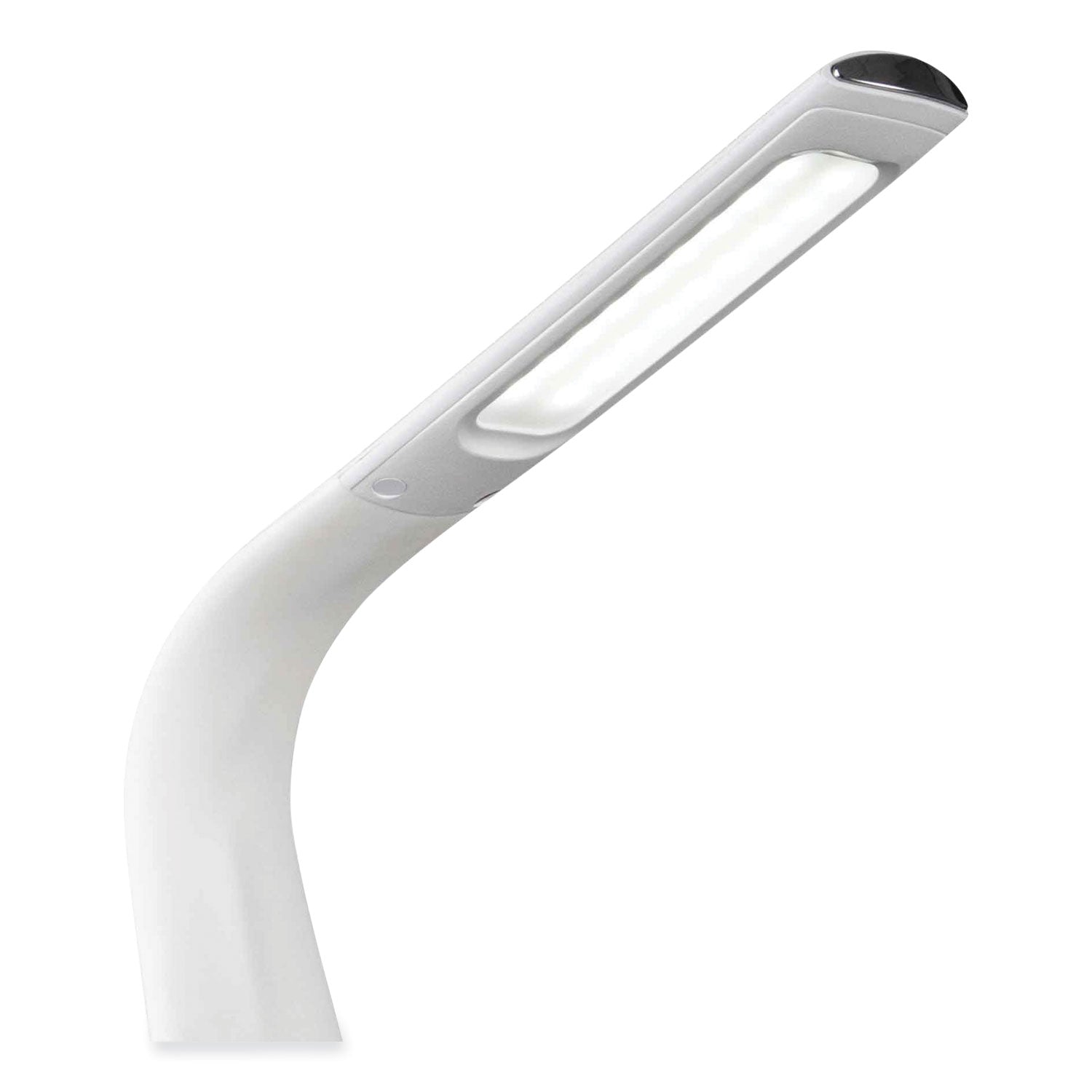 10" Height x 2.6" Width - LED Bulb - USB Charging, Flexible Neck, Clock, Sanitizing - Desk Mountable - White - for Furniture, Desk, Office, Home, Dorm