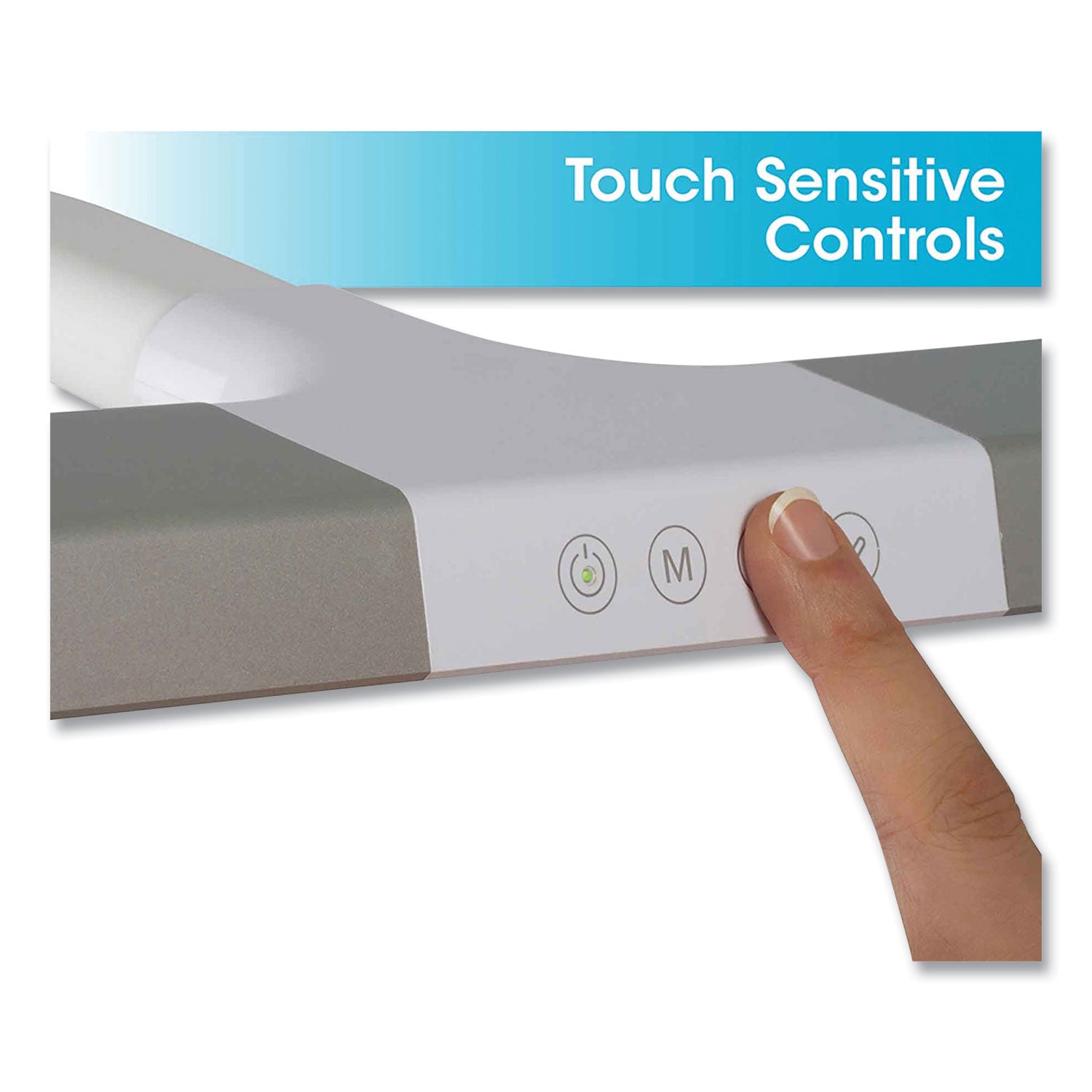 Wellness Series Perform LED Clamp Lamp with Three Color Modes, 16" to 24.75" High, White