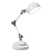 15.5" Height x 6" Width - LED Bulb - USB Charging, Adjustable Brightness, Touch-activated, Adjustable Height, Adjustable Knob, ClearSun LED, Energy Saving - 400 lm Lumens - Metal - Desk Mountable - White - for Tablet, Phone, Smartphone, Desk