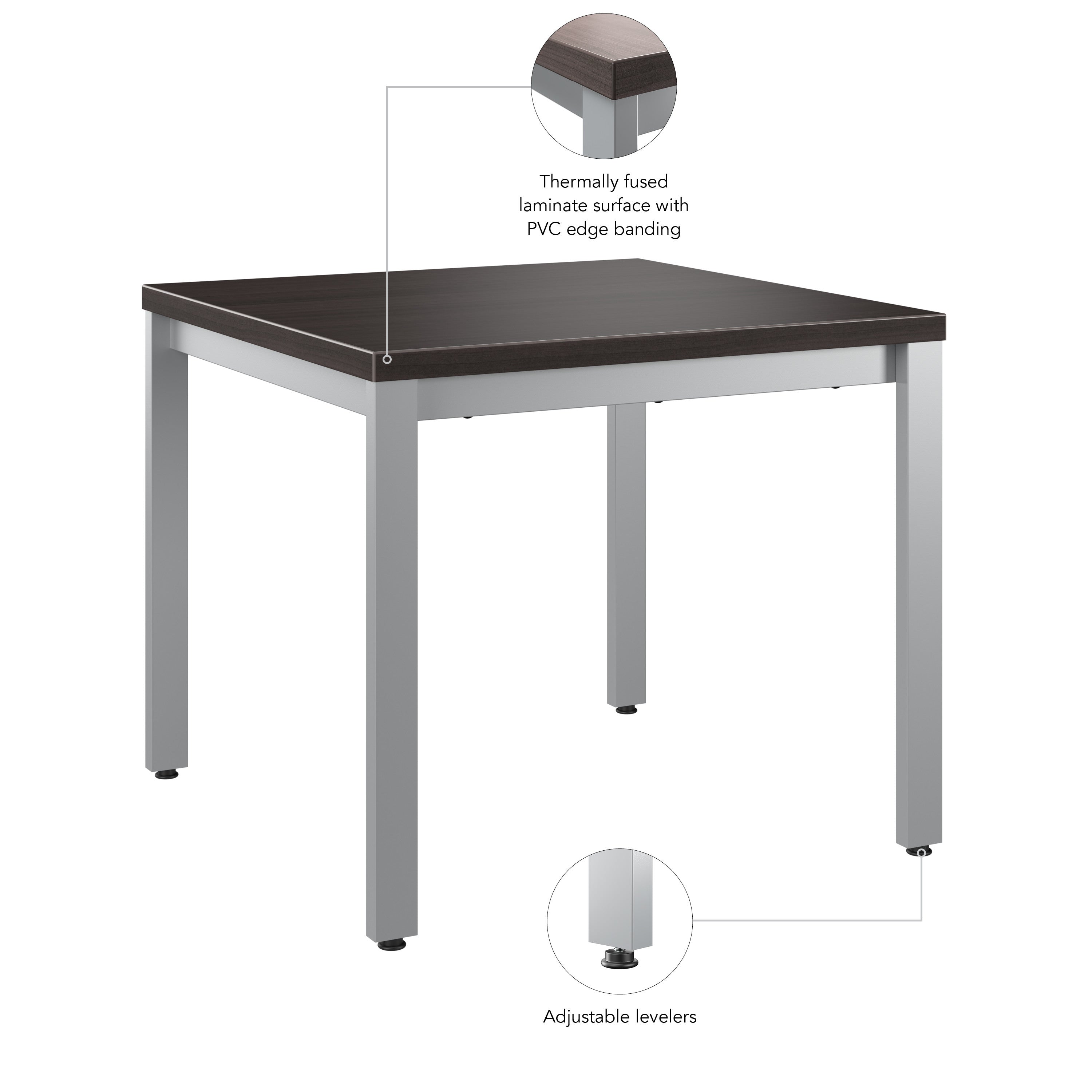 Bush Business Furniture Arrive Waiting Room End Table in Storm Gray - 23.35" Width x 23.35" Depth x 20.1" Height