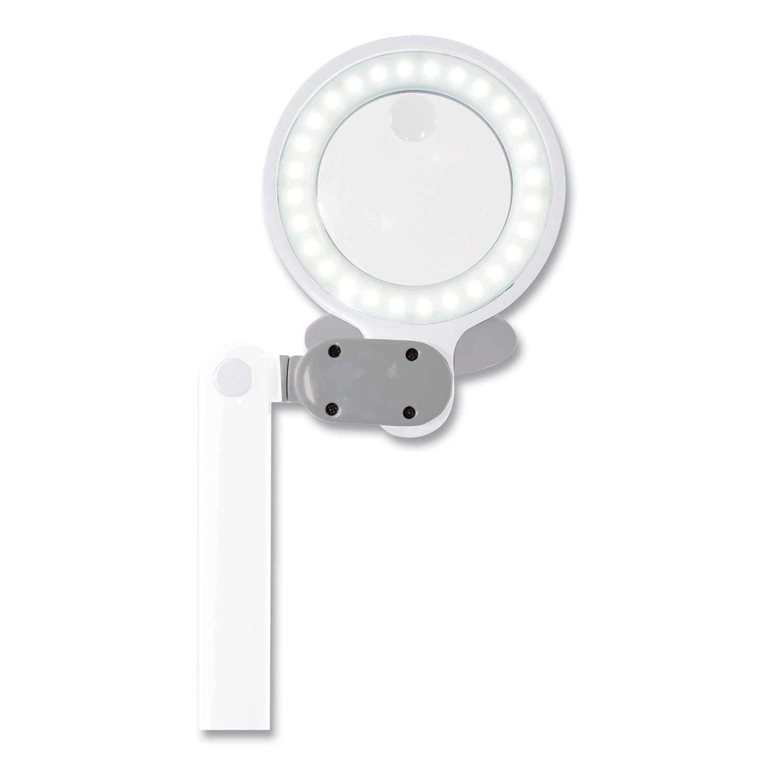 Space-Saving LED Magnifier Desk Lamp, 14" High, White