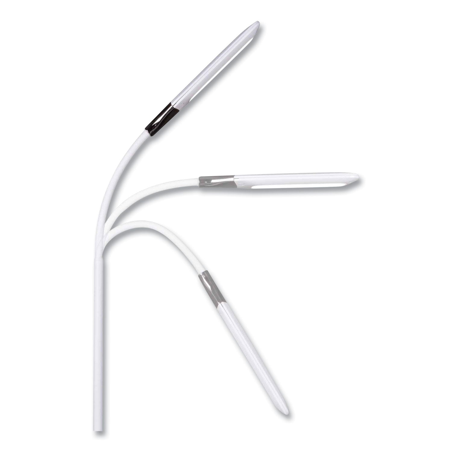 11.8" Height x 4" Width - LED Bulb - USB Charging, Flexible Neck, Sanitizing - Desk Mountable - White - for Furniture, Desk, Office, Home, Dorm