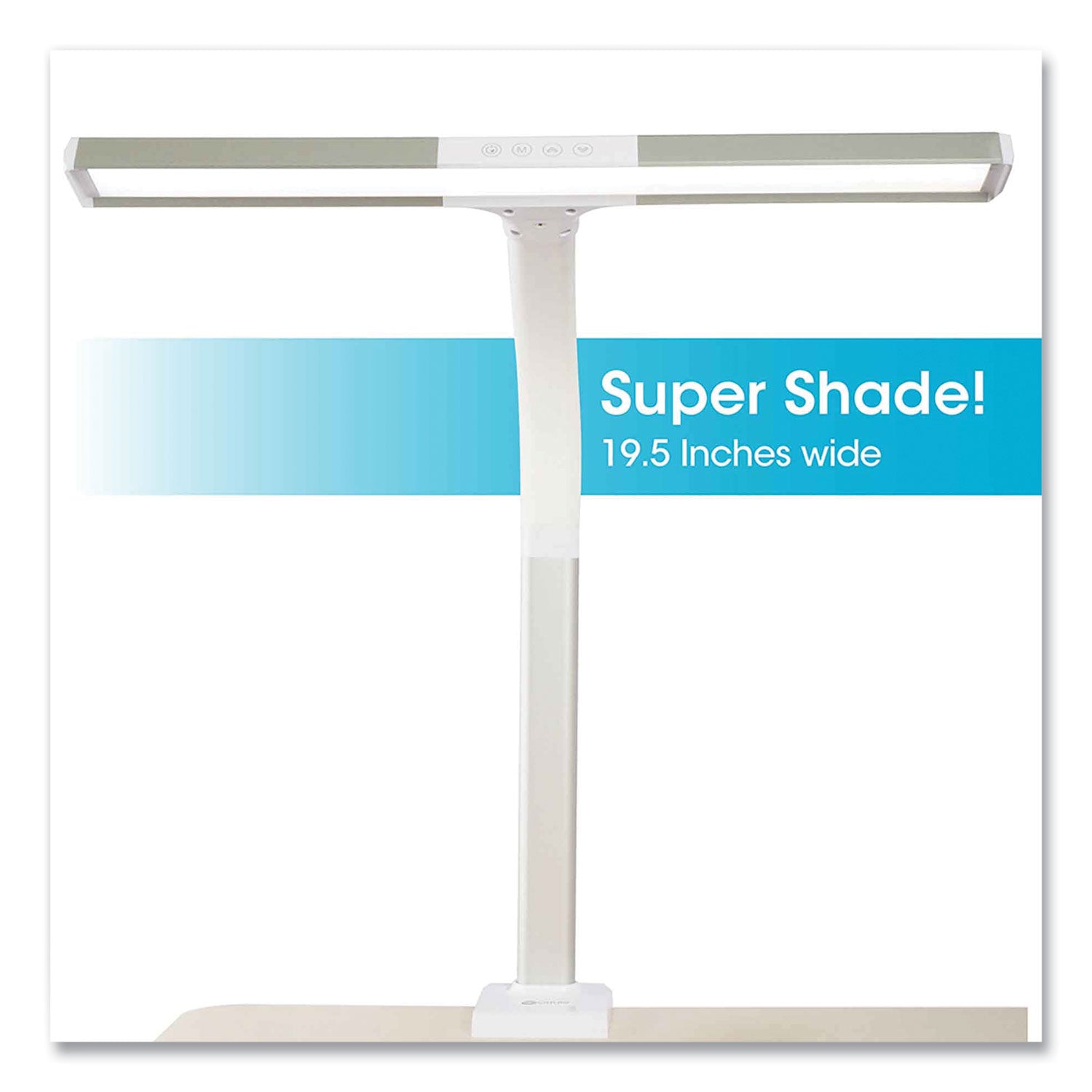 Wellness Series Perform LED Clamp Lamp with Three Color Modes, 16" to 24.75" High, White