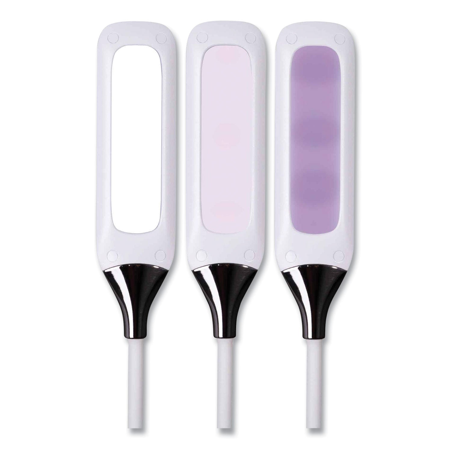 11.8" Height x 4" Width - LED Bulb - USB Charging, Flexible Neck, Sanitizing - Desk Mountable - White - for Furniture, Desk, Office, Home, Dorm