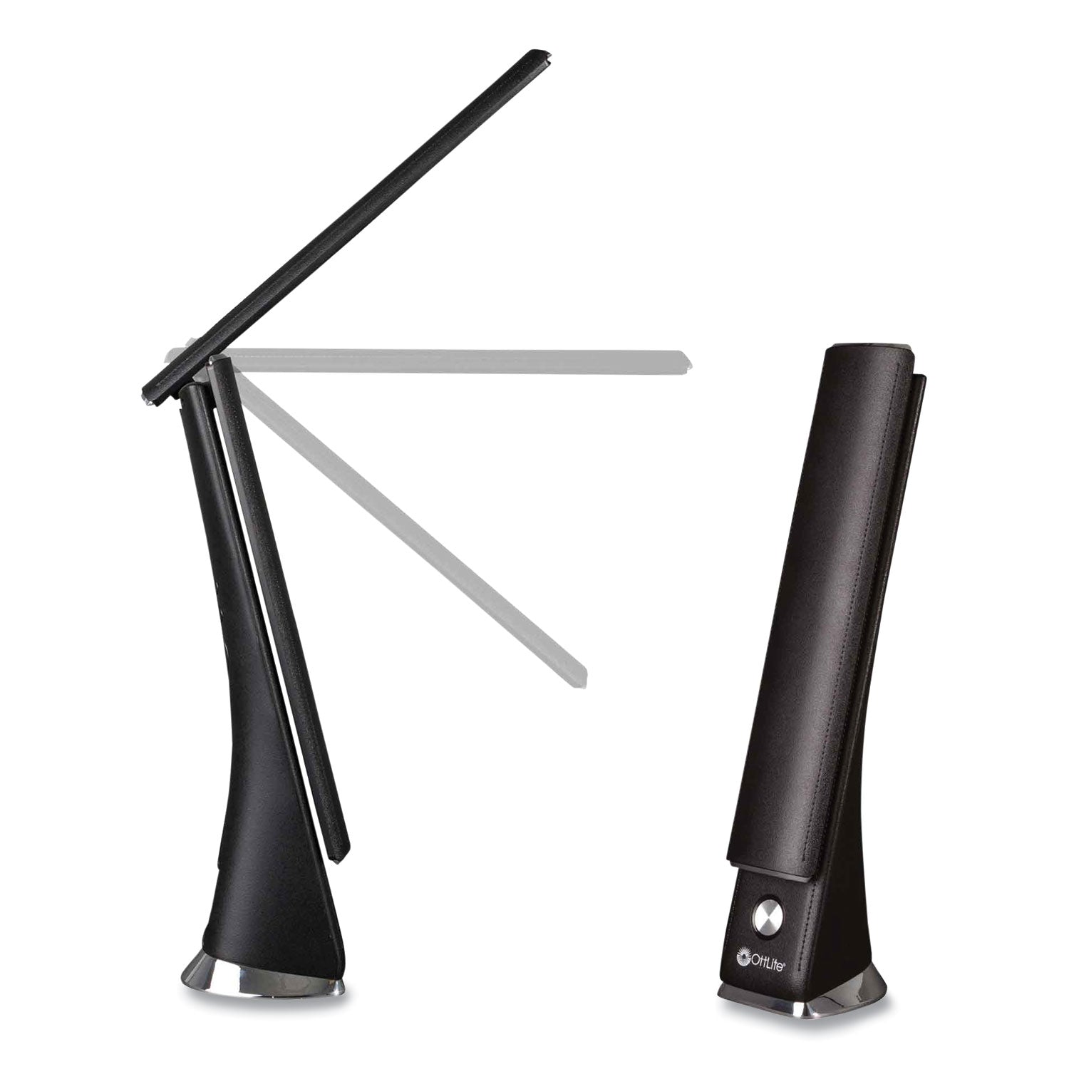 Wellness Series Rise LED Desk Lamp with Digital Display, 12" to 19" High, Black