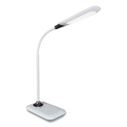 11.8" Height x 4" Width - LED Bulb - USB Charging, Flexible Neck, Sanitizing - Desk Mountable - White - for Furniture, Desk, Office, Home, Dorm