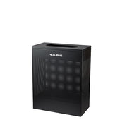 23 Gallon Black Perforated Metal Square Decorative Waste Receptacle