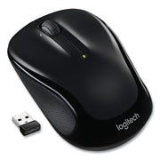 Logitech M325S Wireless Optical Mouse, 5 Buttons, Symmetrical Design, USB, Black, 1 Each