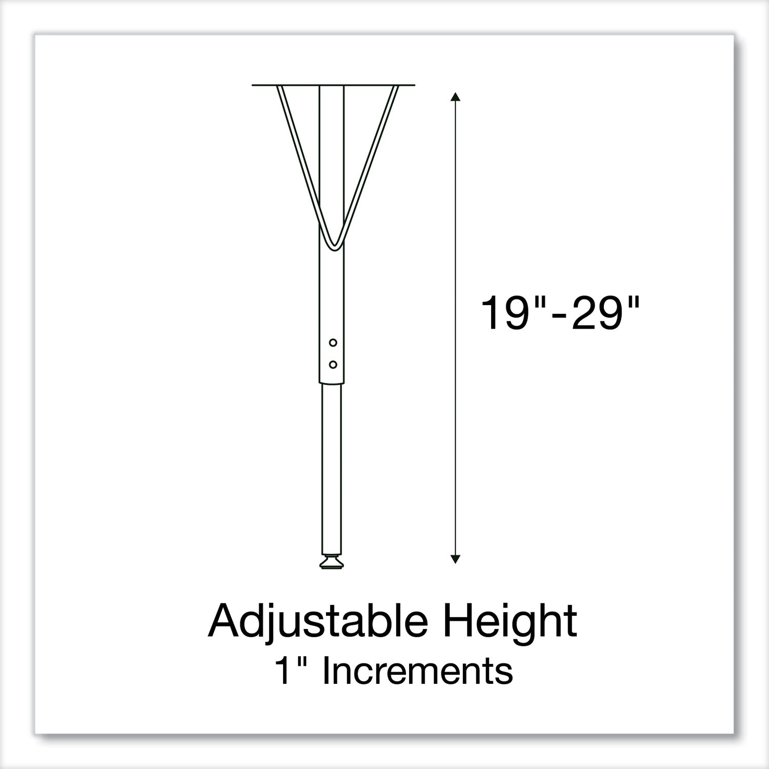 Height Adjustable Activity Table, Round, 60" x 19" to 29", Gray Granite Top, Black Legs, 4/Pallet