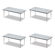 Adjustable Activity Table, Rectangular, 60" x 30" x 19" to 29", Granite Top, Black Legs, 4/Pallet