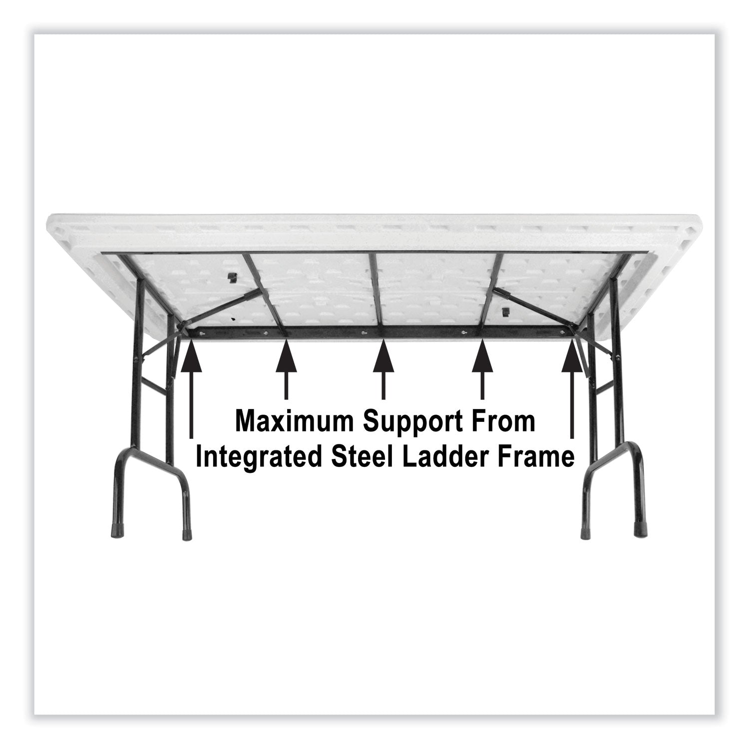 Adjustable Folding Tables, Rectangular, 72" x 30" x 22" to 32", Green Top, Black Base, 4/Pallet