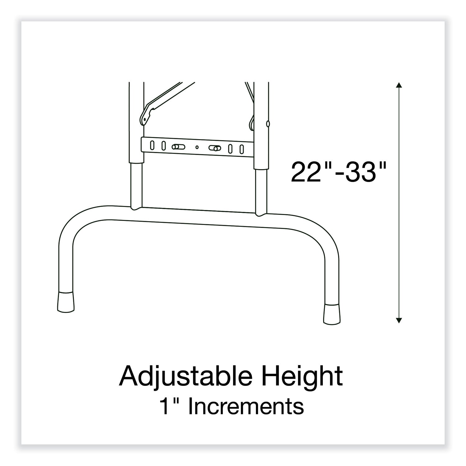 Adjustable Folding Table, Rectangular, 48" x 24" x 22" to 32", Red Top, Black Legs, 4/Pallet