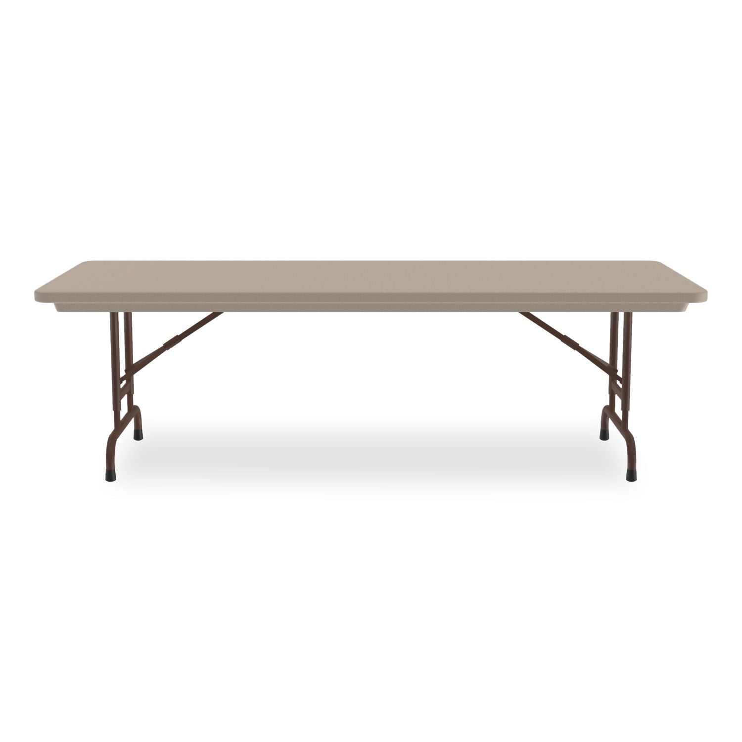 Adjustable Folding Tables, Rectangular, 96" x 30" x 22" to 32", Mocha Granite Top, Brown Legs, 4/Pallet
