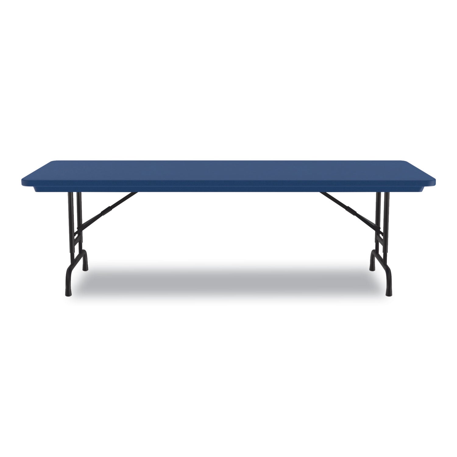 Adjustable Folding Tables, Rectangular, 60" x 30" x 22" to 32", Blue Top, Black Legs, 4/Pallet