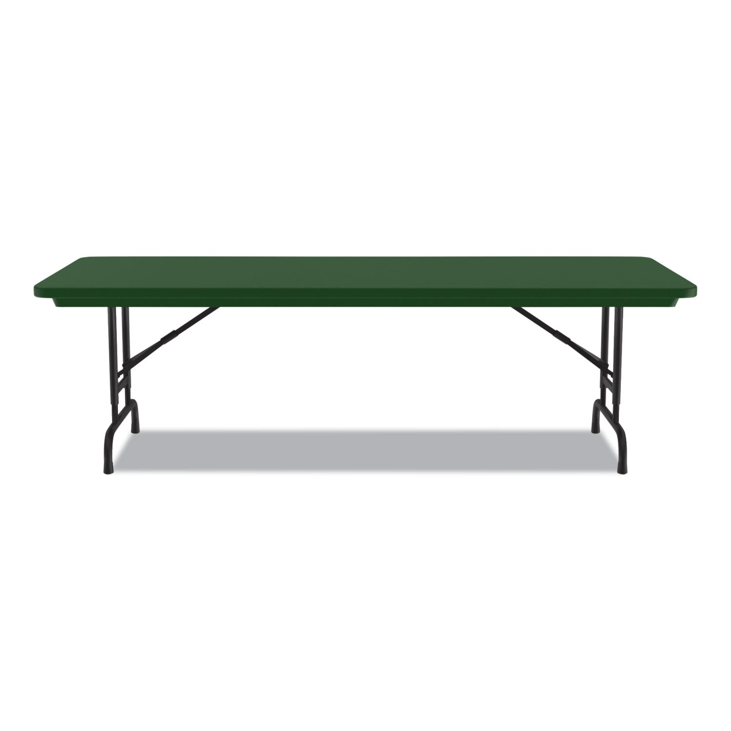 Adjustable Folding Tables, Rectangular, 60" x 30" x 22" to 32", Green Top, Black Legs, 4/Pallet