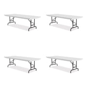 Adjustable Folding Tables, Rectangular, 72" x 30" x 22" to 32", Gray Granite Top, Black Legs, 4/Pallet