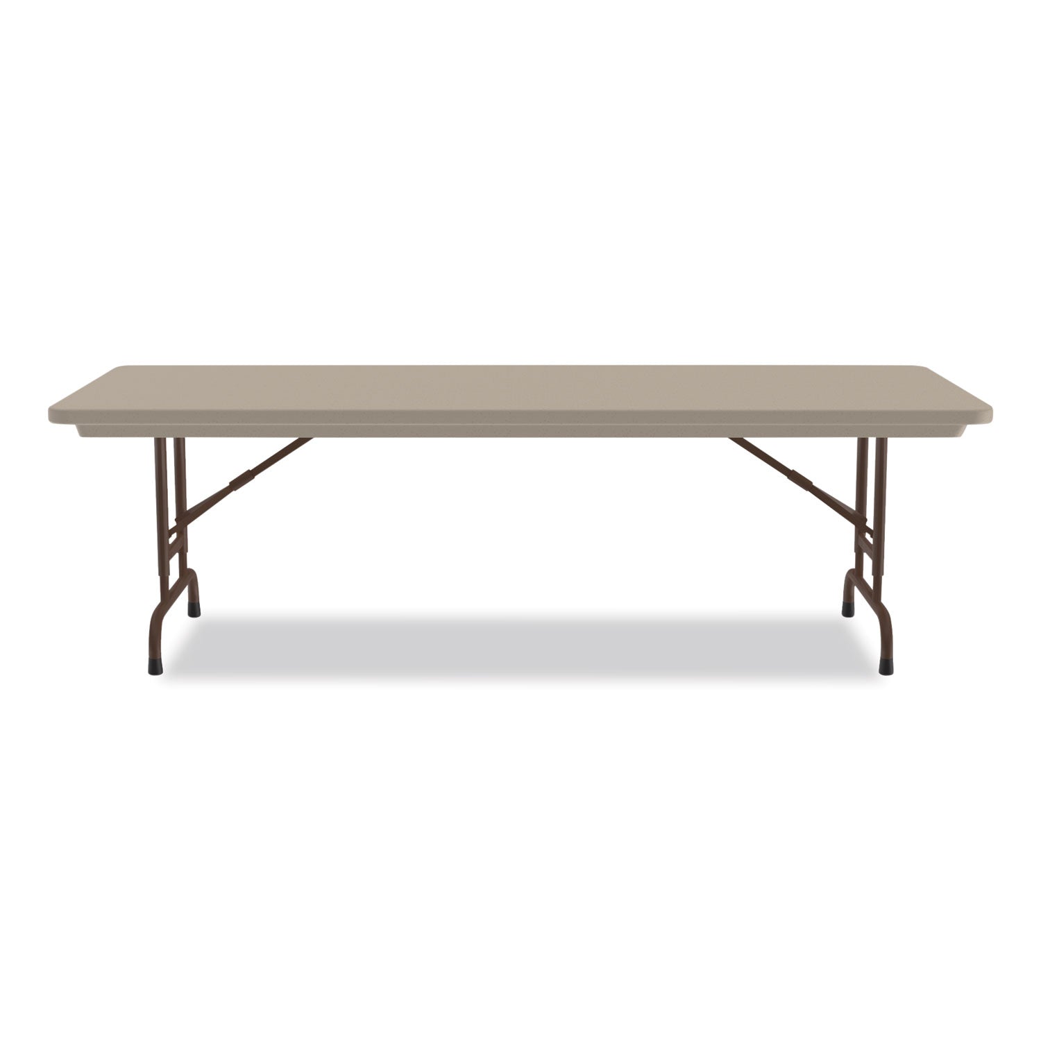 Adjustable Folding Tables, Rectangular, 72" x 30" x 22" to 32", Mocha Granite Top, Brown Legs, 4/Pallet