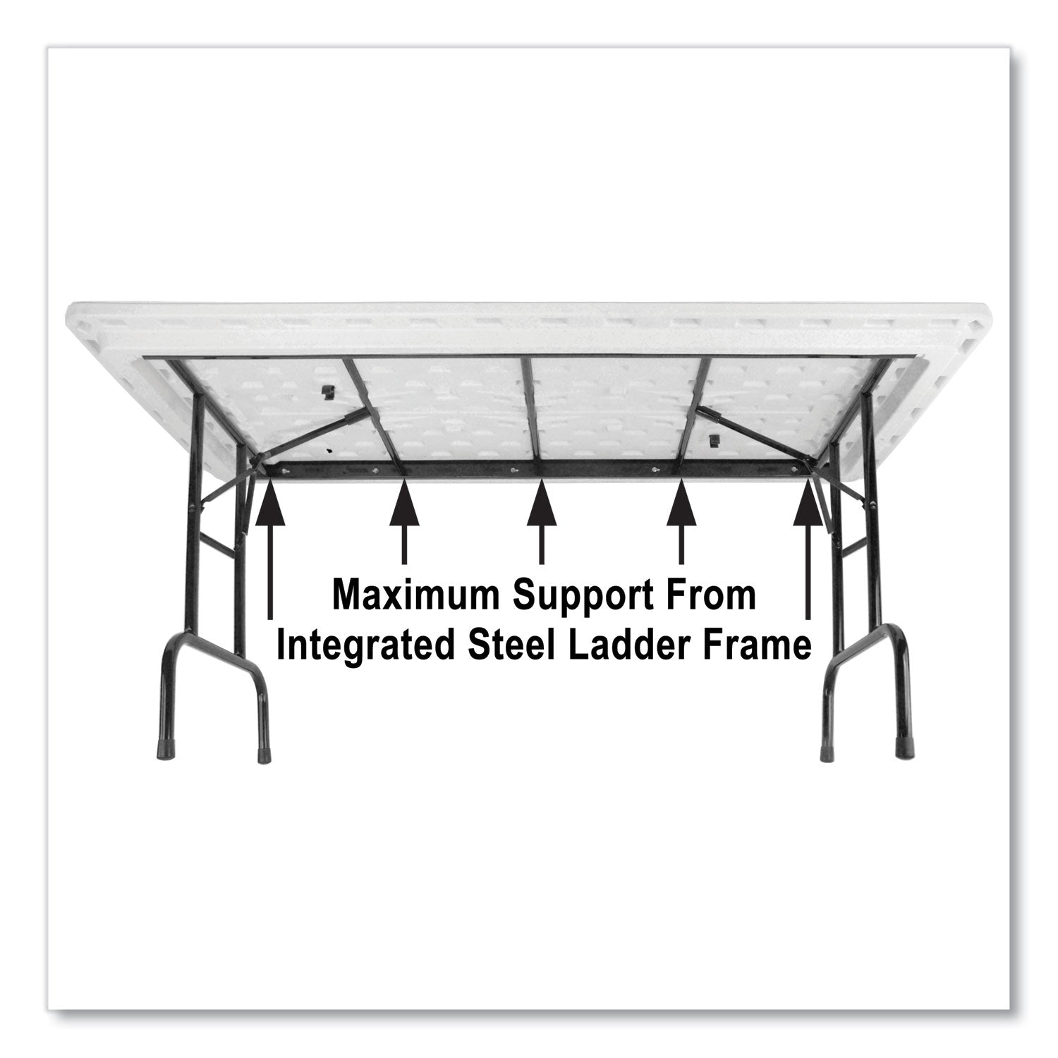 Adjustable Folding Tables, Rectangular, 60" x 30" x 22" to 32", Green Top, Black Legs, 4/Pallet