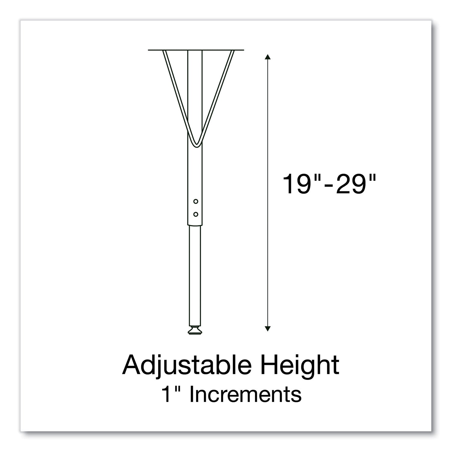 Adjustable Activity Tables, Square, 48" x 48" x 19" to 29", Gray Top, Black Legs, 4/Pallet
