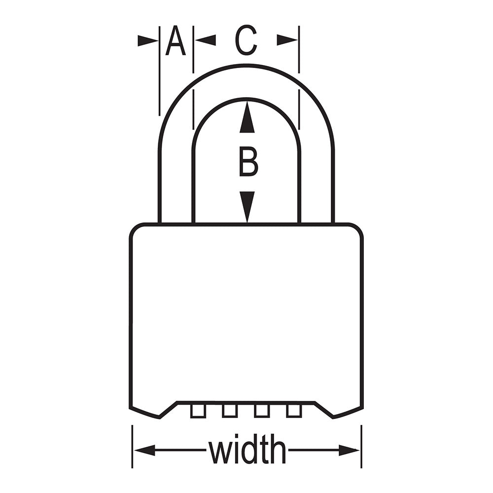 2in (51mm) Wide Set Your Own Combination Padlock with 2in (51mm) Shackle