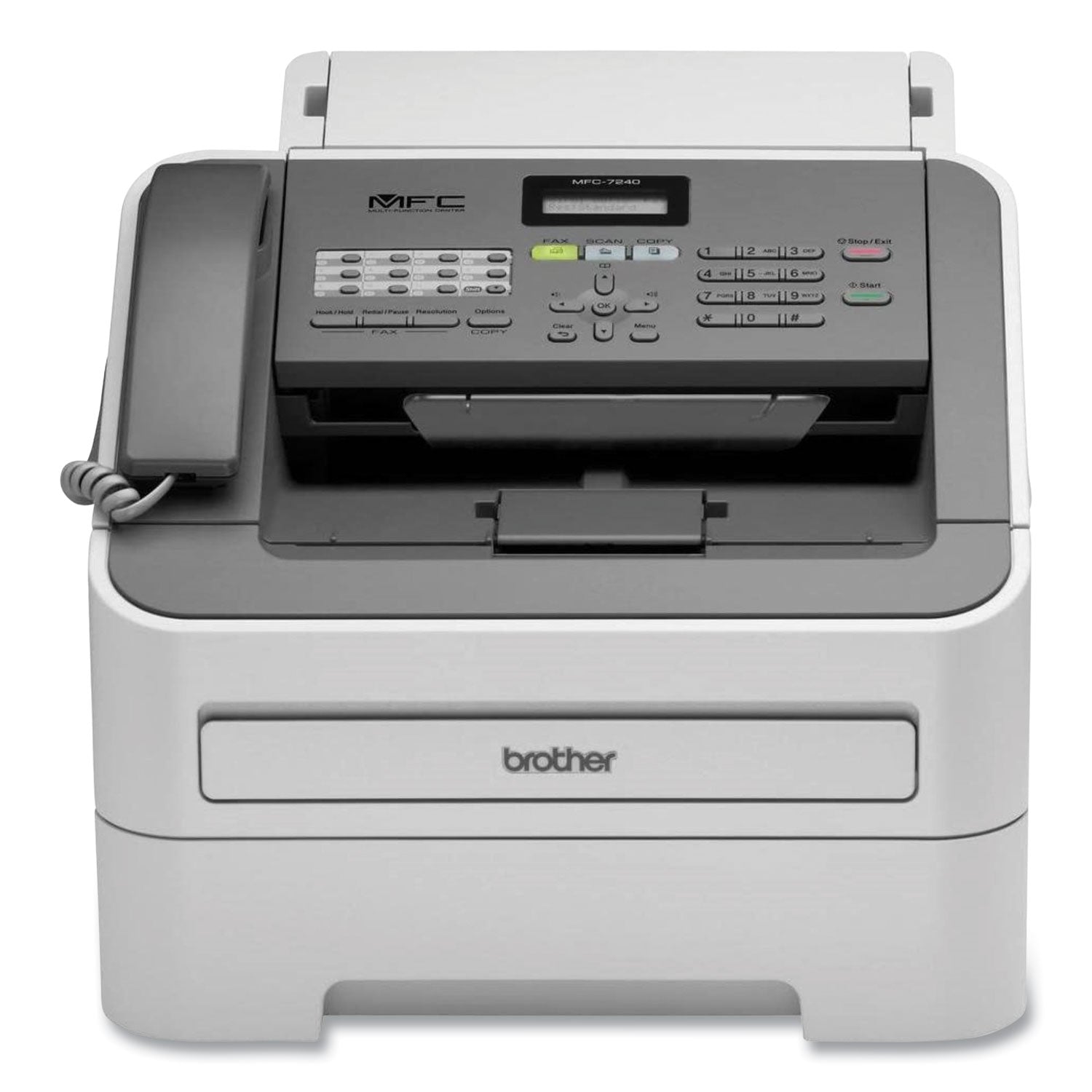 Copier/Fax/Printer/Scanner - 21 ppm Mono Print - 2400 x 600 dpi Print - Up to 10000 Pages Monthly - 250 sheets Input - Color Scanner - 600 dpi Optical Scan - Monochrome Fax - USB - For Plain Paper Print - 1 Each