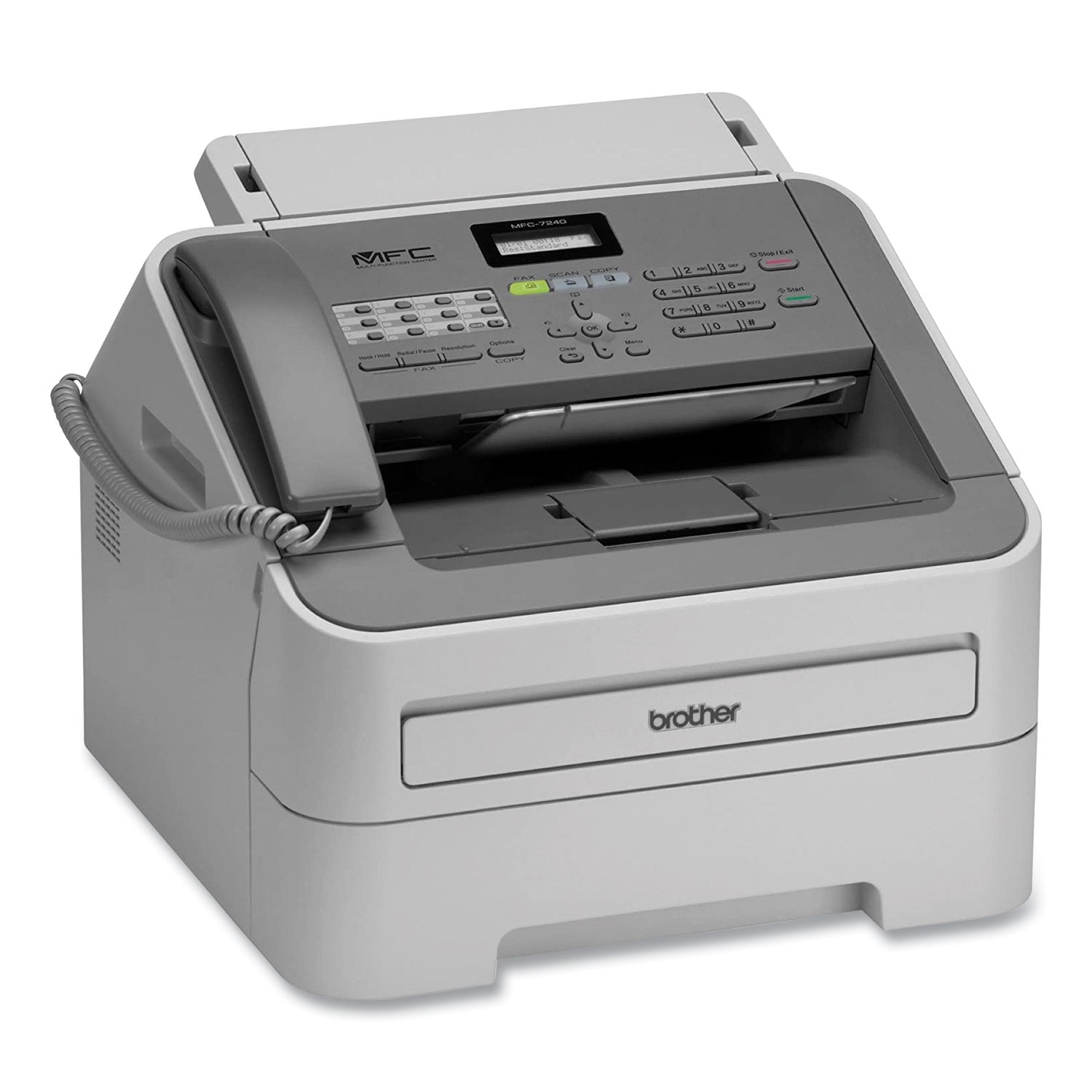 Copier/Fax/Printer/Scanner - 21 ppm Mono Print - 2400 x 600 dpi Print - Up to 10000 Pages Monthly - 250 sheets Input - Color Scanner - 600 dpi Optical Scan - Monochrome Fax - USB - For Plain Paper Print - 1 Each