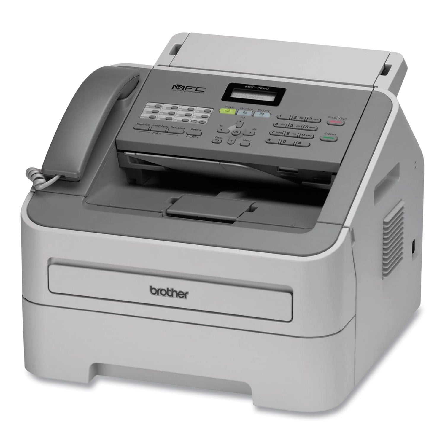 Copier/Fax/Printer/Scanner - 21 ppm Mono Print - 2400 x 600 dpi Print - Up to 10000 Pages Monthly - 250 sheets Input - Color Scanner - 600 dpi Optical Scan - Monochrome Fax - USB - For Plain Paper Print - 1 Each