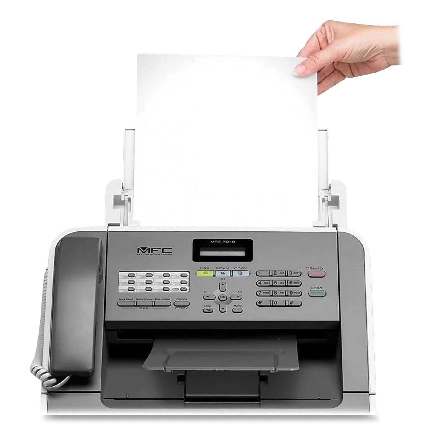 Copier/Fax/Printer/Scanner - 21 ppm Mono Print - 2400 x 600 dpi Print - Up to 10000 Pages Monthly - 250 sheets Input - Color Scanner - 600 dpi Optical Scan - Monochrome Fax - USB - For Plain Paper Print - 1 Each