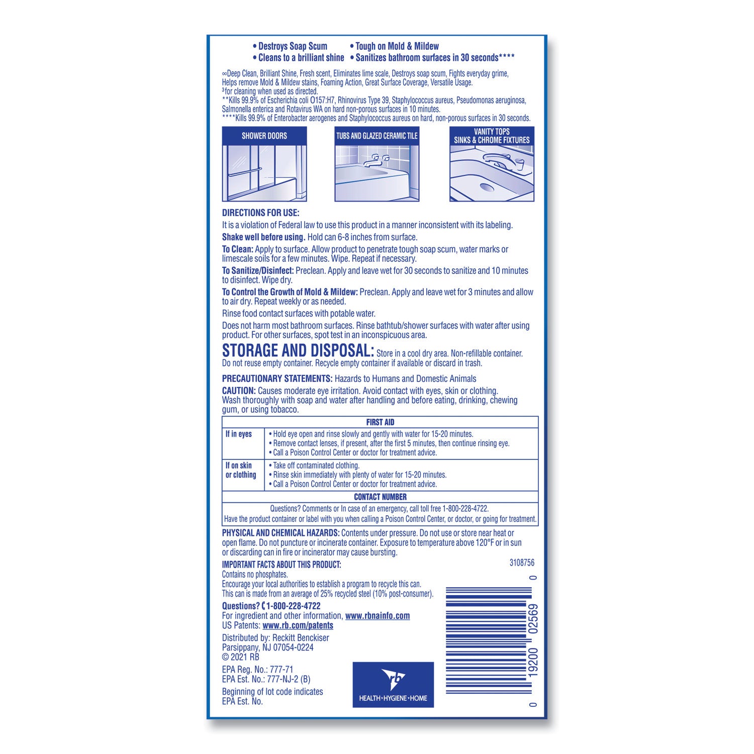 24 fl oz (0.8 quart) - White Clear - 1 Each