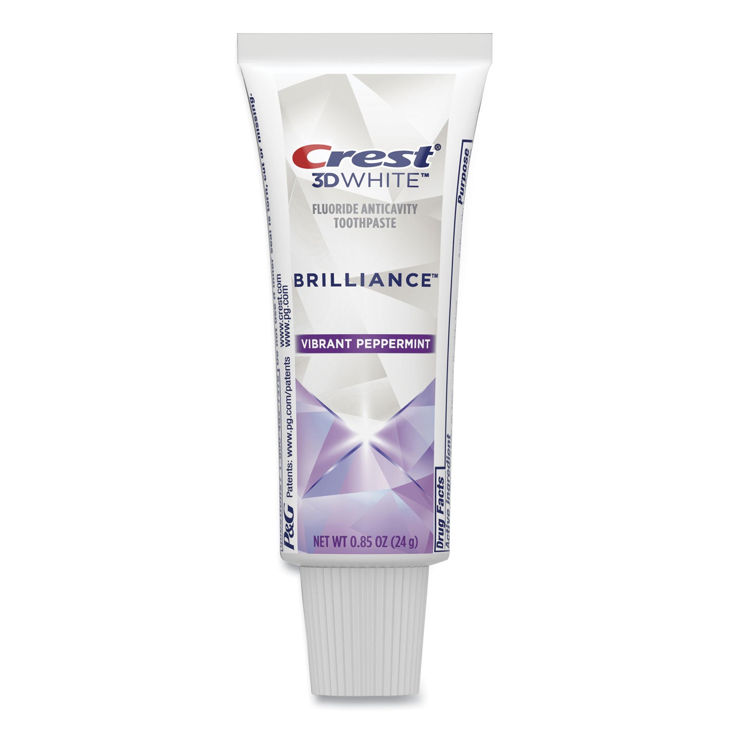 3D White Brilliance Advanced Whitening Technology + Advanced Stain Protection Toothpaste, 0.85 oz Tube, 72/Carton