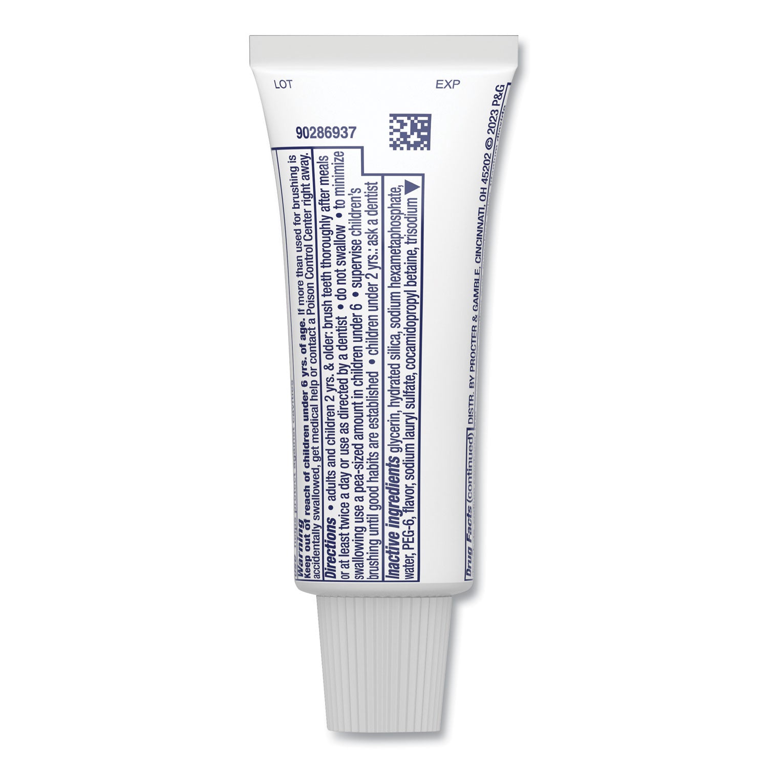 3D White Brilliance Advanced Whitening Technology + Advanced Stain Protection Toothpaste, 0.85 oz Tube, 72/Carton