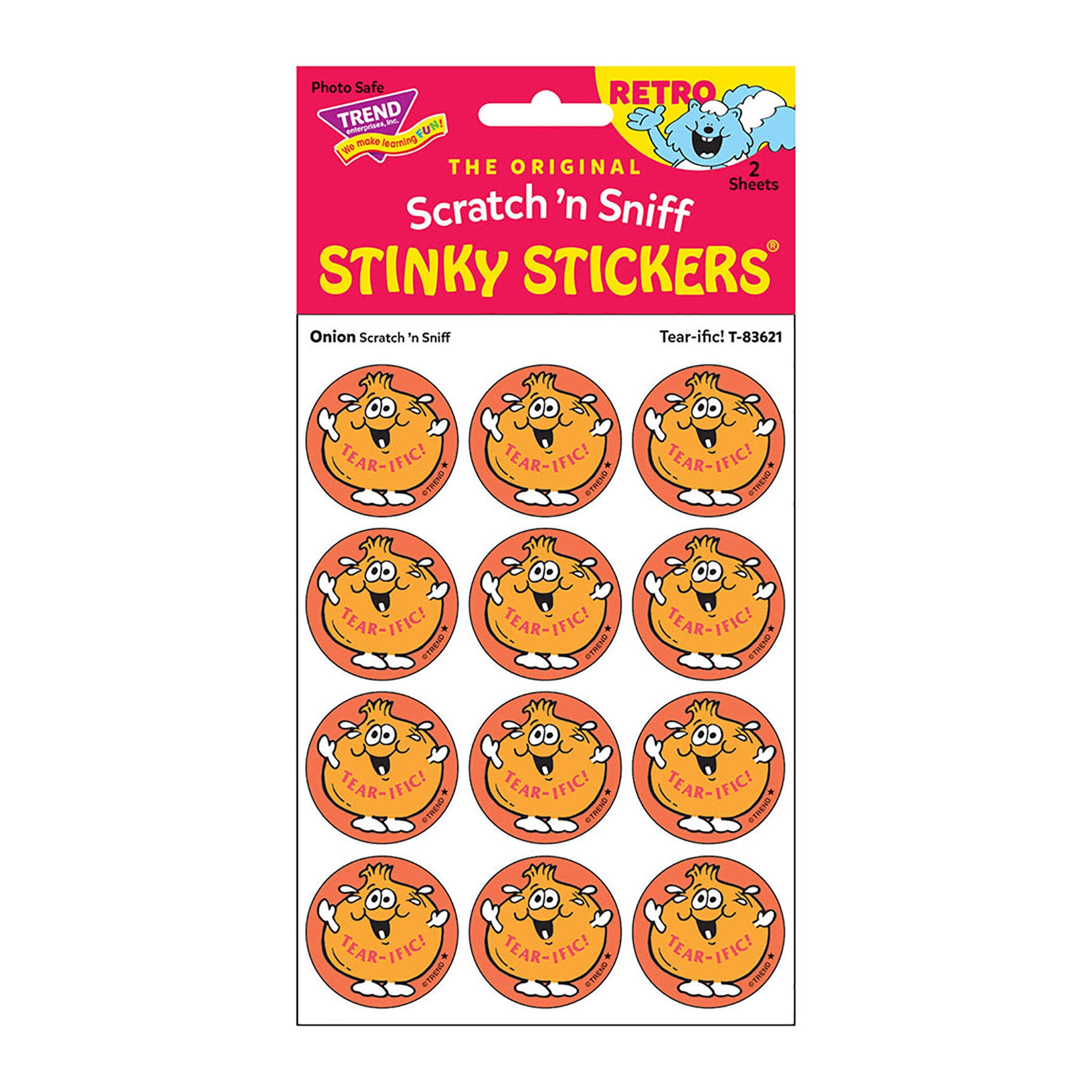 Tear-ific!/Onion Scented Stickers, Pack of 24