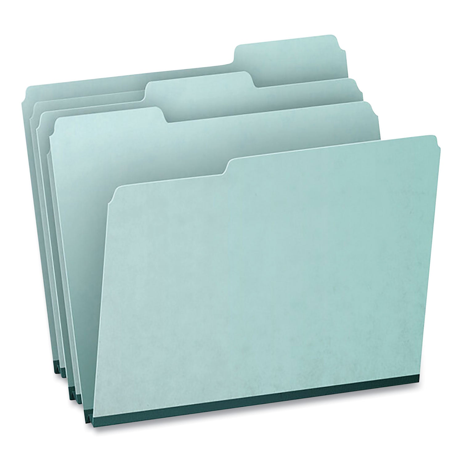 Pendaflex 1/3 Tab Cut Letter Recycled Top Tab File Folder - 8 1/2" x 11" - 1" Expansion - Top Tab Location - Assorted Tab Position - 25 pt. - Pressboard, Tyvek - Blue - Reinforced Gusset, Heavy Duty - 60% Recycled - 25 / Box