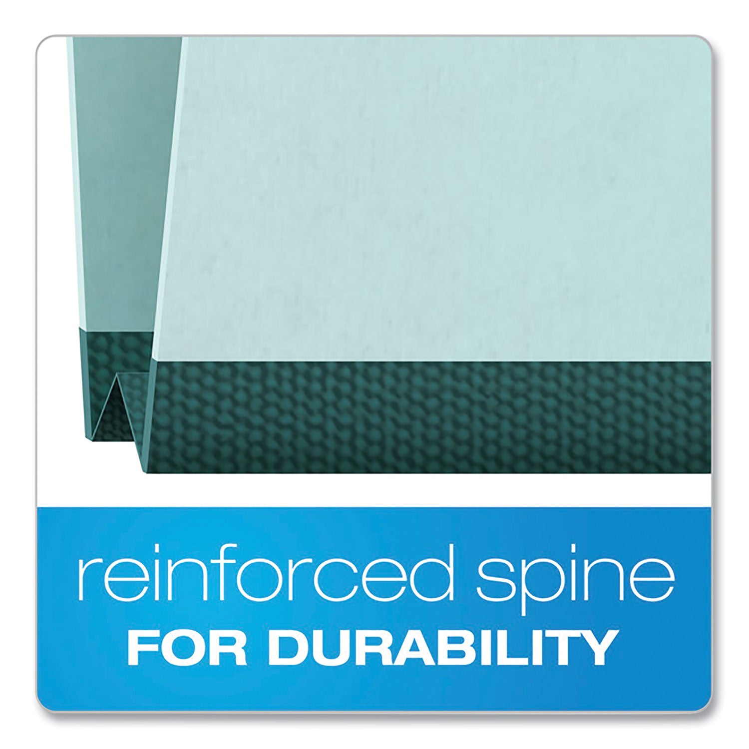 Pendaflex 1/3 Tab Cut Letter Recycled Top Tab File Folder - 8 1/2" x 11" - 1" Expansion - Top Tab Location - Assorted Tab Position - 25 pt. - Pressboard, Tyvek - Blue - Reinforced Gusset, Heavy Duty - 60% Recycled - 25 / Box