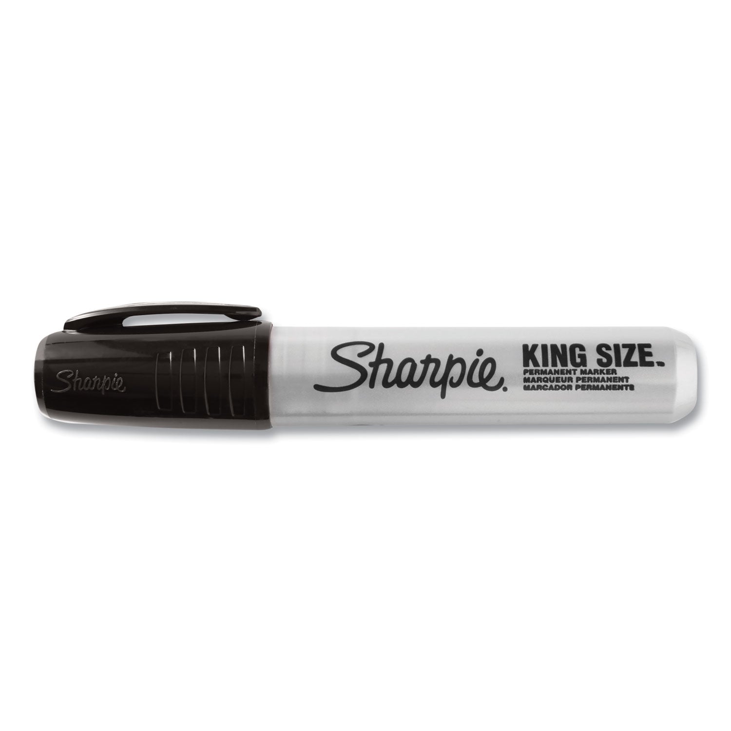 Sharpie King Size Permanent Markers, Bold Chisel Point, Black Ink, Plastic Barrel, 1 Dozen