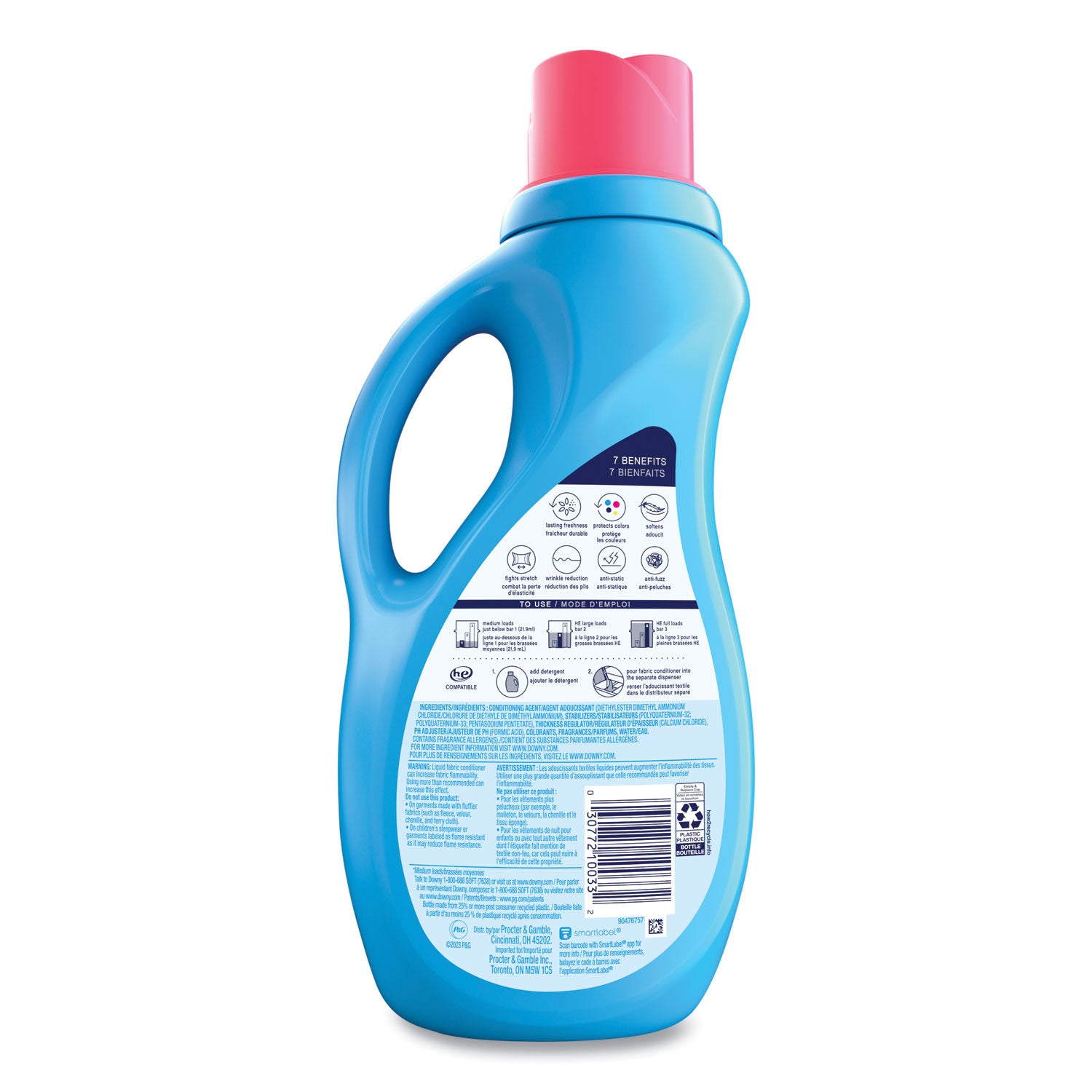 Downy Ultra Fabric Conditioner, April Fresh Scent, Anti-static, Easy to Use, Light Blue, 44 oz, 1 Bottle