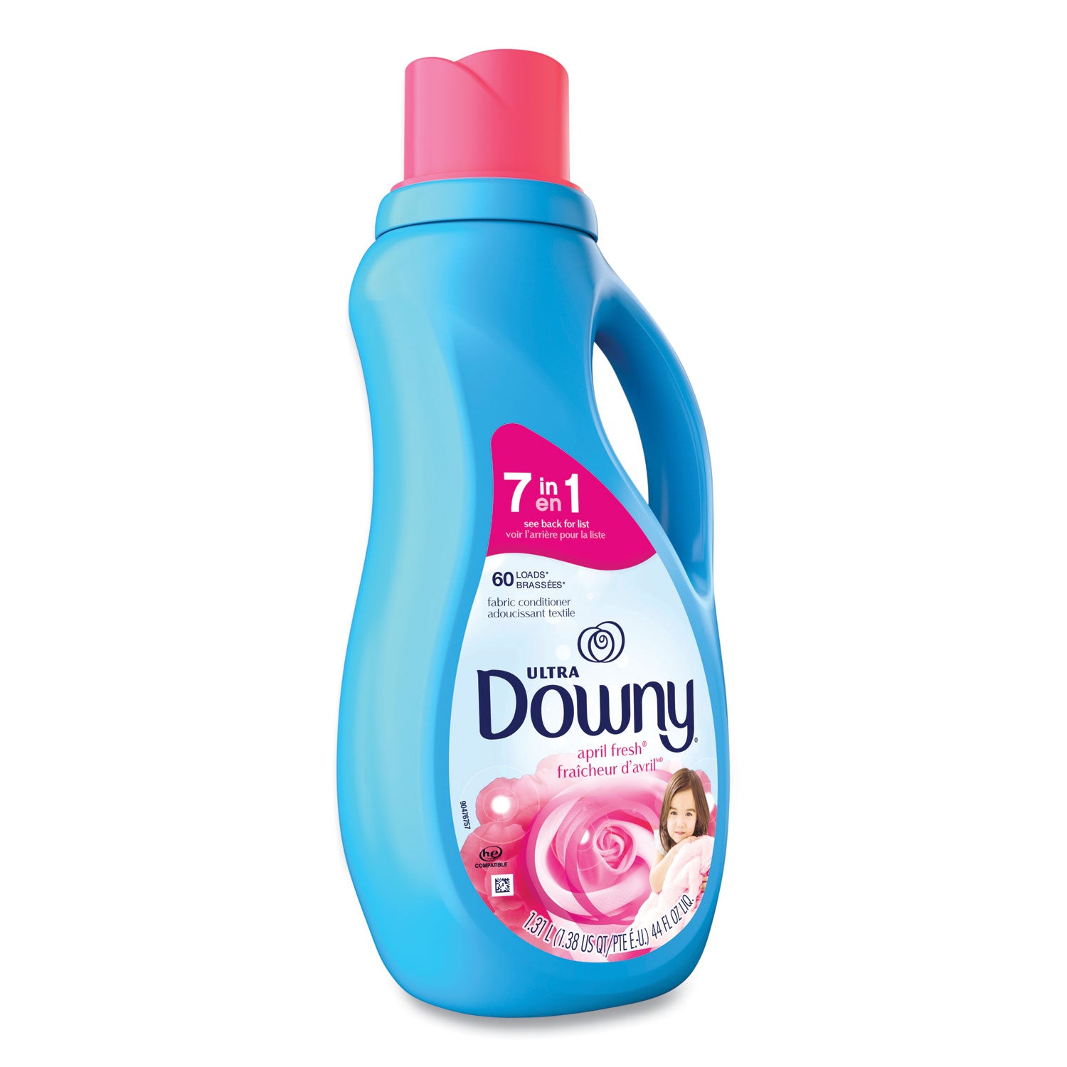 Downy Ultra Fabric Conditioner, April Fresh Scent, Anti-static, Easy to Use, Light Blue, 44 oz, 1 Bottle