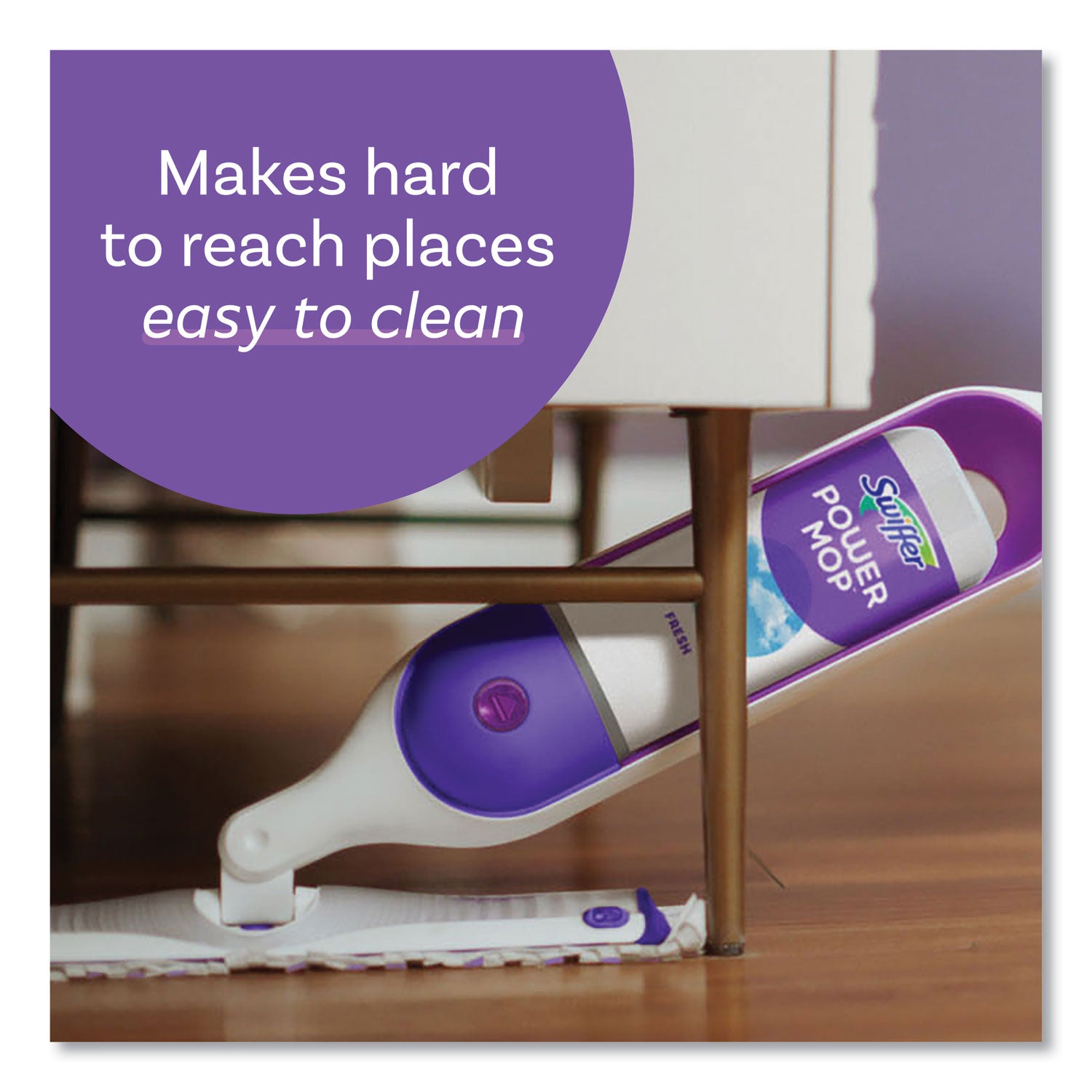 Swiffer PowerMop Multisurface Kit, Flexible Head, Purple, Includes 1 PowerMop and 2 Mopping Pad Refills, 1 Kit